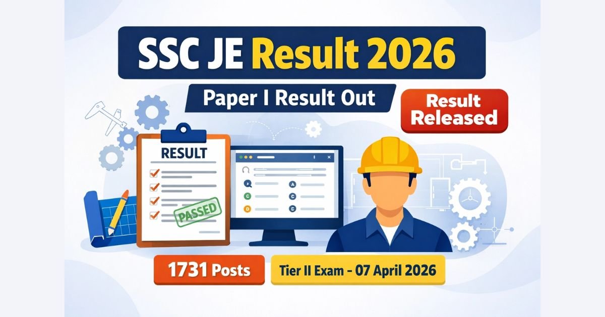 SSC JE Result 2026 Paper 1