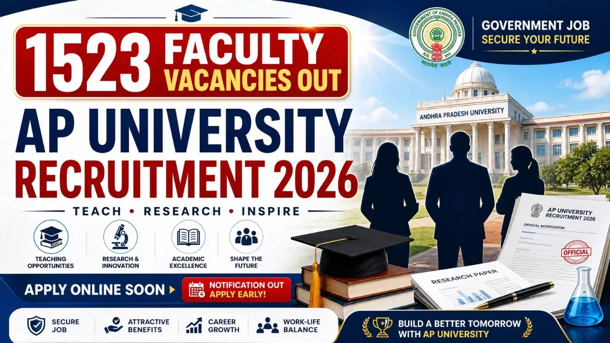 AP University Recruitment 2026 notification for faculty and assistant professor vacancies