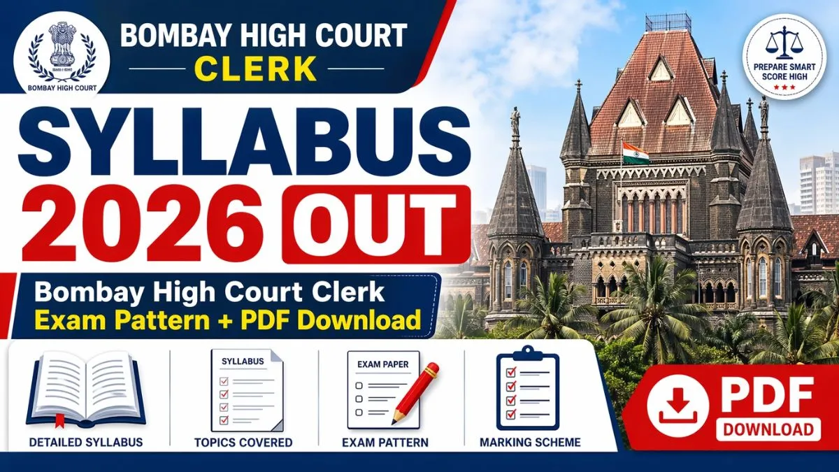 Bombay High Court Clerk Syllabus 2026 latest exam pattern and PDF download
