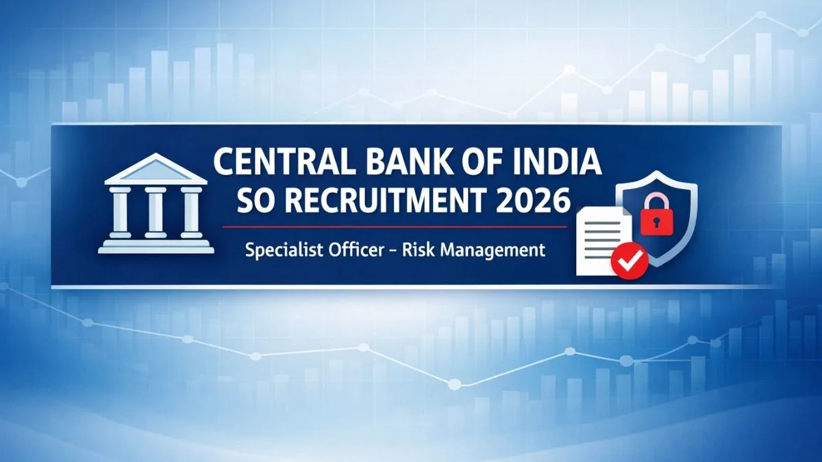Central Bank of India SO Recruitment 2026 apply online for 26 specialist officer posts