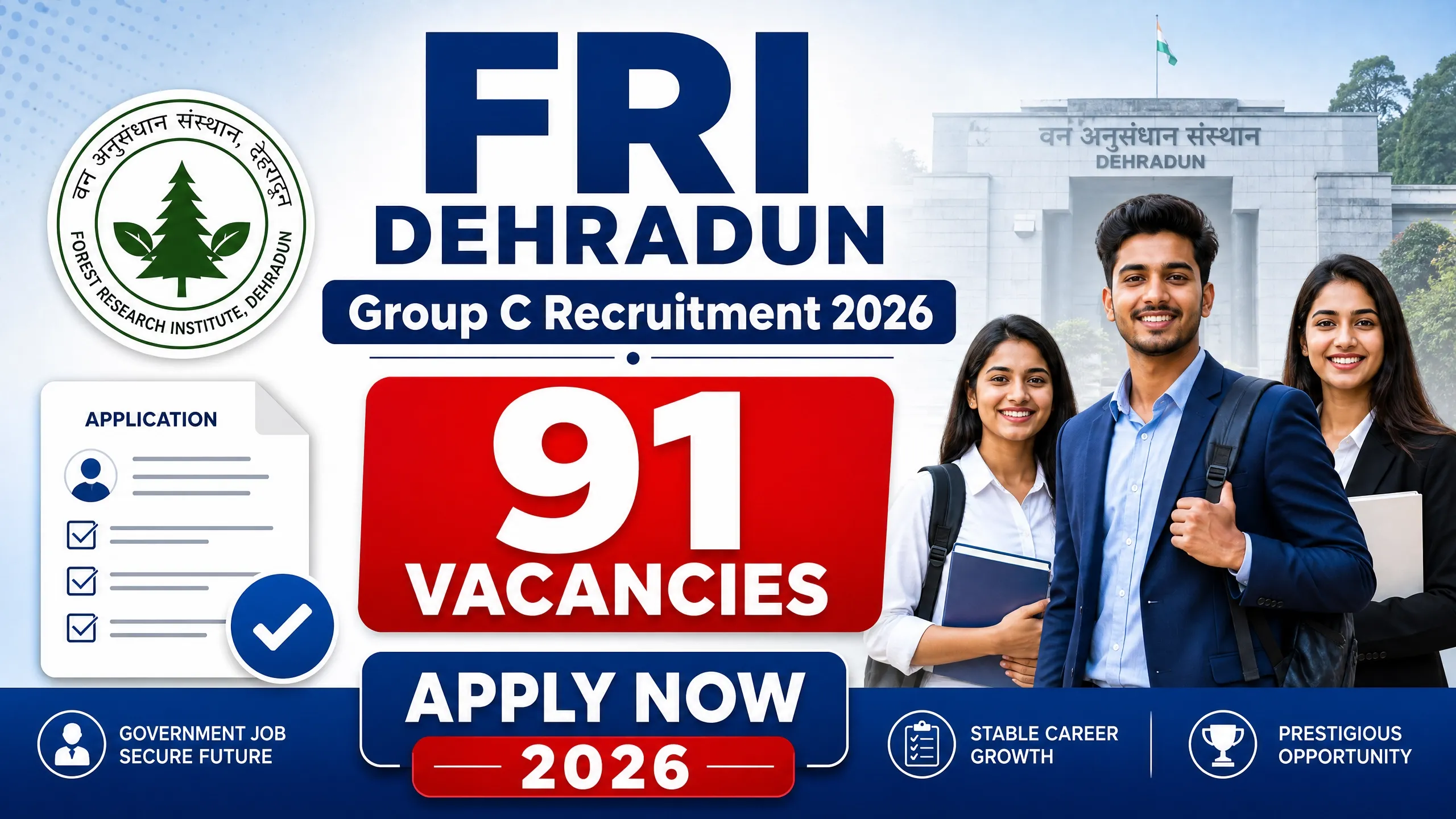 FRI Dehradun Group C Recruitment 2026 apply online