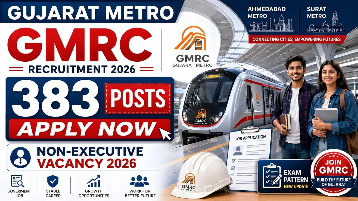 Gujarat Metro GMRC Recruitment 2026 apply online for 383 posts