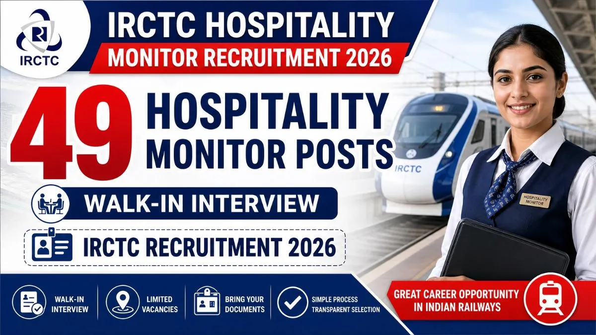 IRCTC Hospitality Monitor Recruitment 2026 Walk-In Interview
