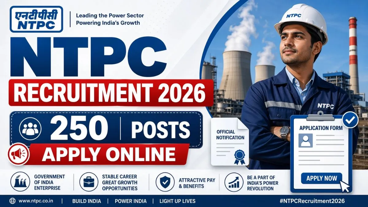 NTPC Assistant Executive Operations Recruitment 2026 Apply Online for 250 Posts