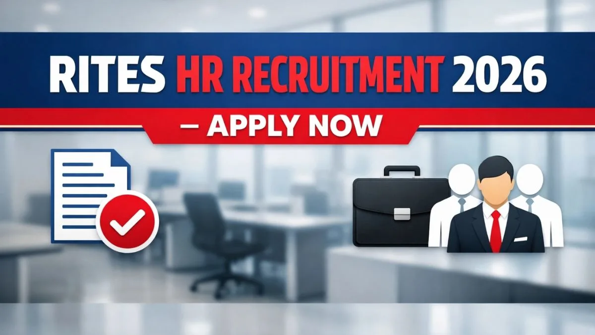 RITES Assistant HR Recruitment 2026 notification details