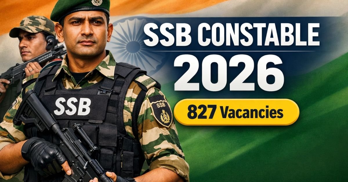 SSB Constable Tradesman Recruitment 2026 827 Posts