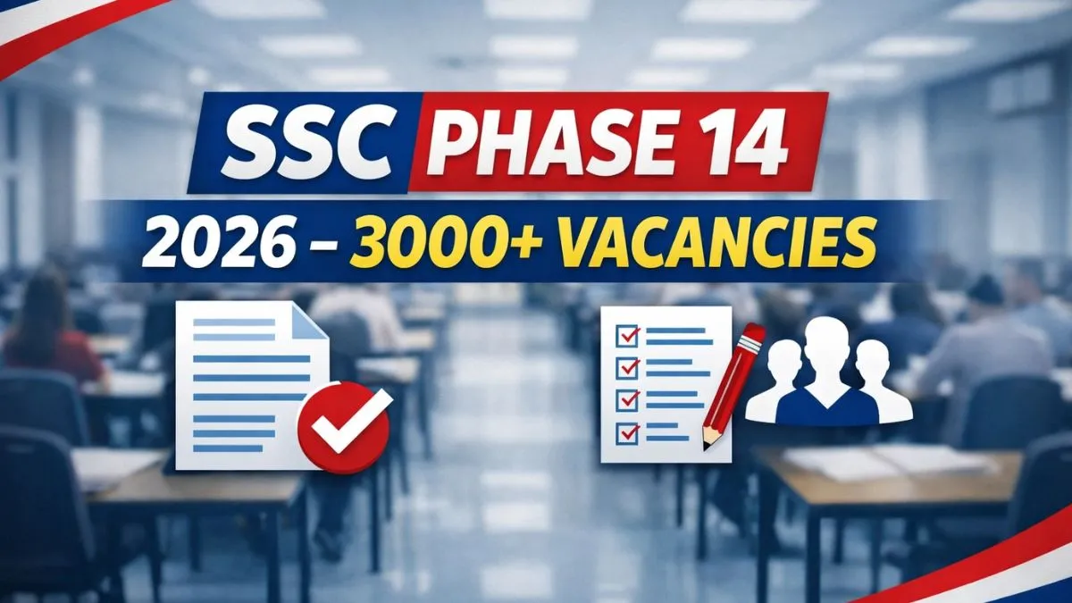 SSC Phase 14 Notification 2026 3000 vacancies apply online