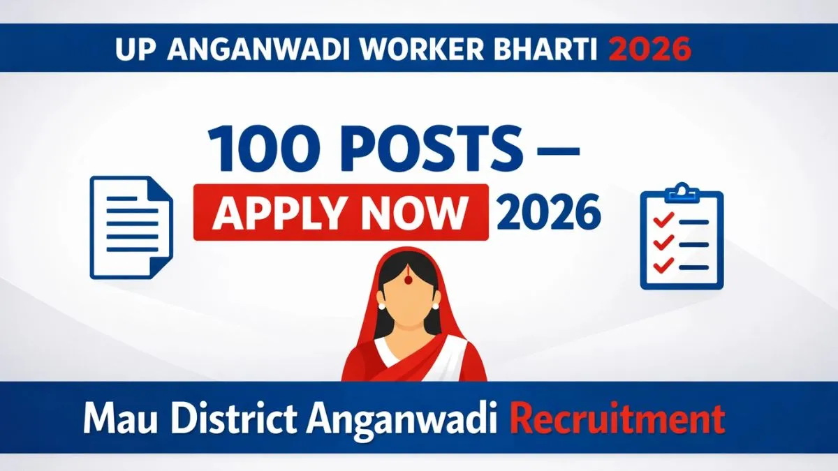 UP Anganwadi Worker Bharti 2026 Apply Online Mau District