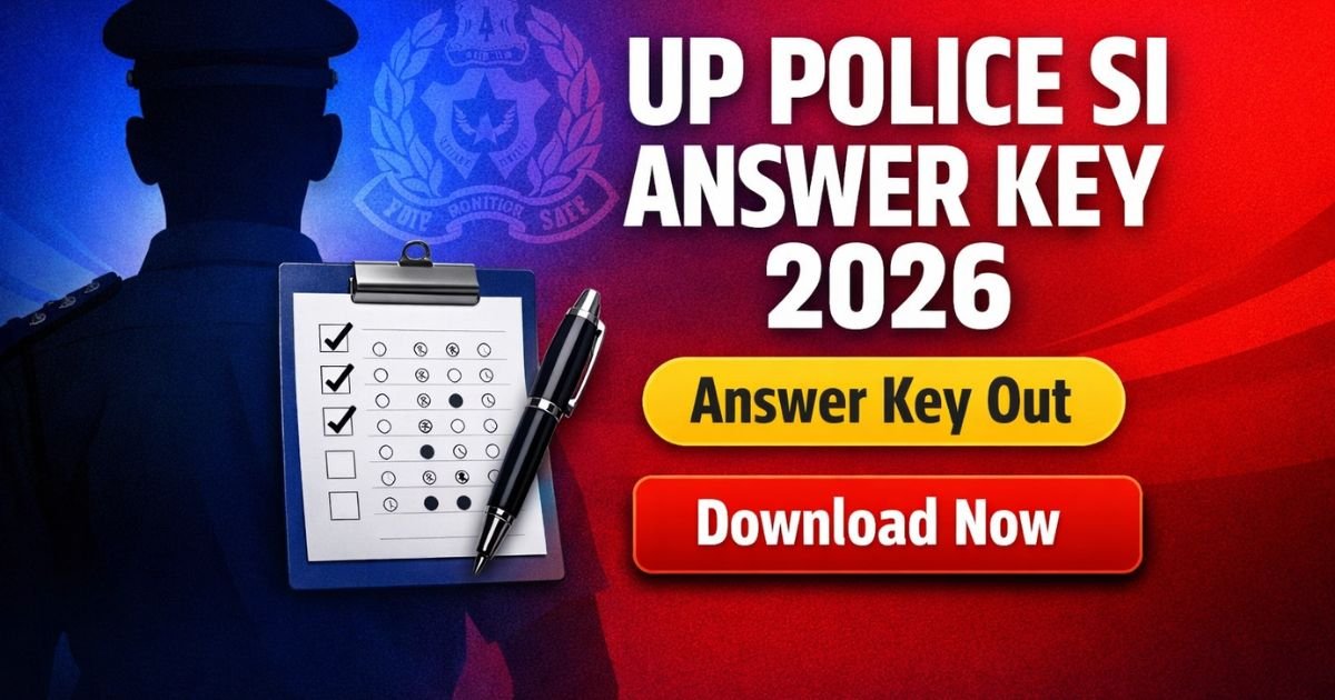 UP Police SI Answer Key 2026 download response sheet objection link details